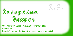 krisztina hauzer business card